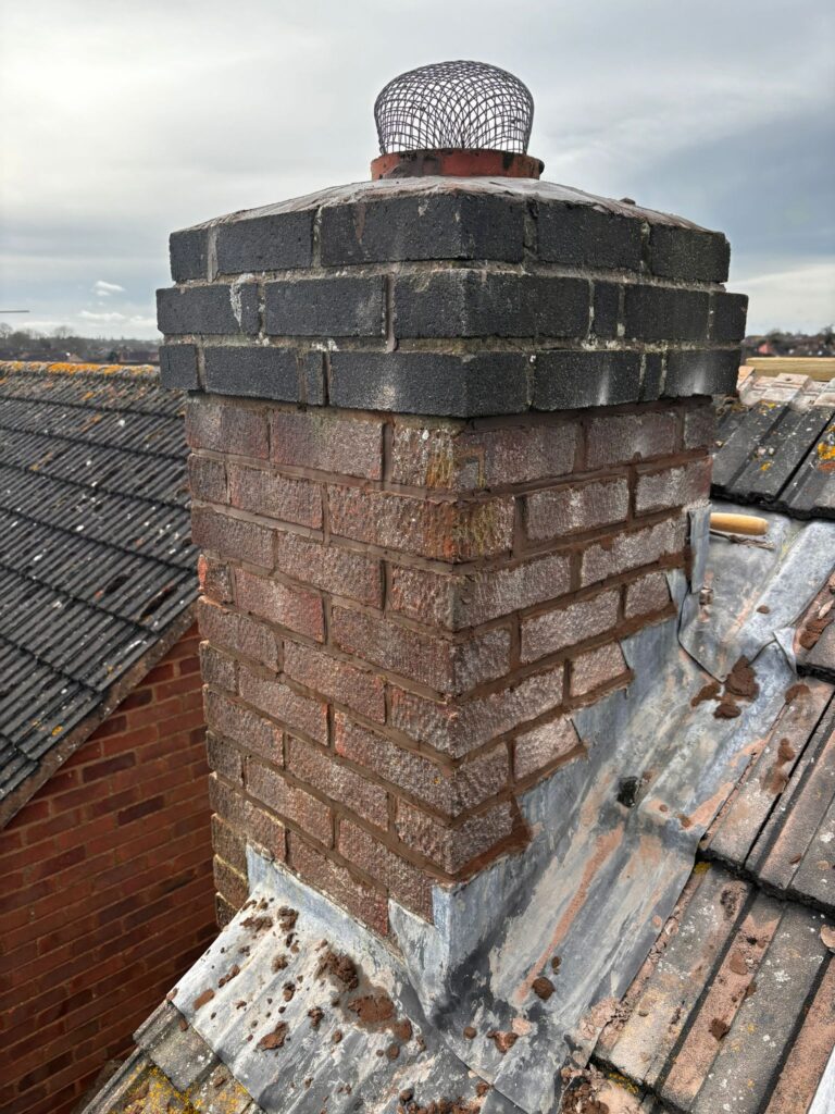 Chimney re-pointing in Bewdly